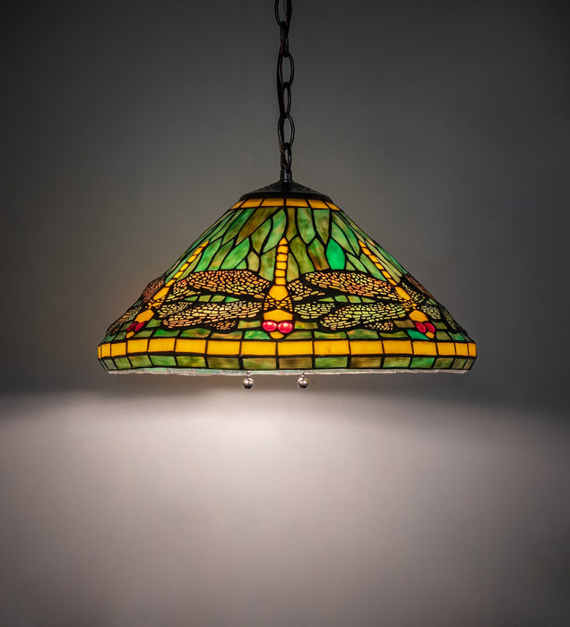 Meyda Tiffany 266608 Three Light Pendant, Mahogany Bronze