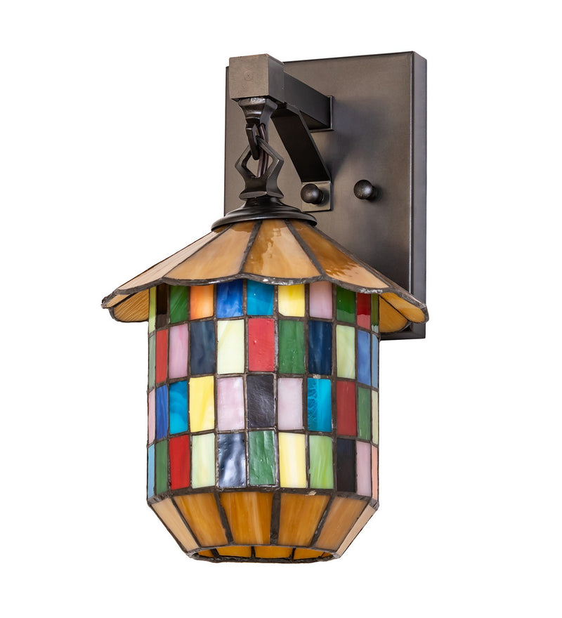 Meyda Tiffany 266760 One Light Wall Sconce, Craftsman Brown