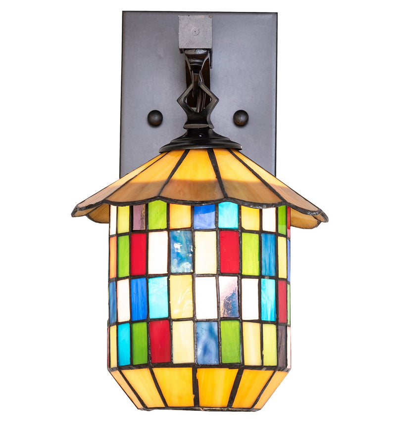 Meyda Tiffany 266760 One Light Wall Sconce, Craftsman Brown