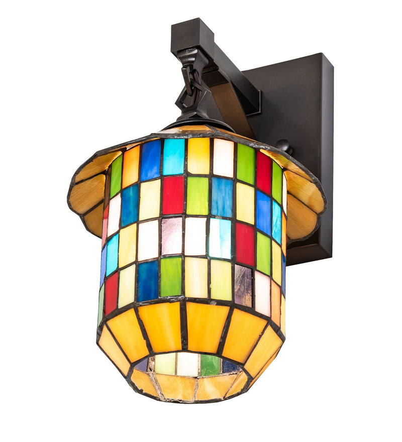 Meyda Tiffany 266760 One Light Wall Sconce, Craftsman Brown