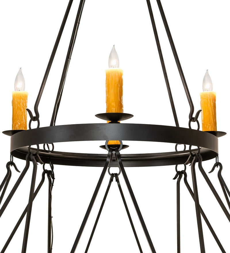 Meyda Tiffany 267209 12 Light Chandelier, Solar Black