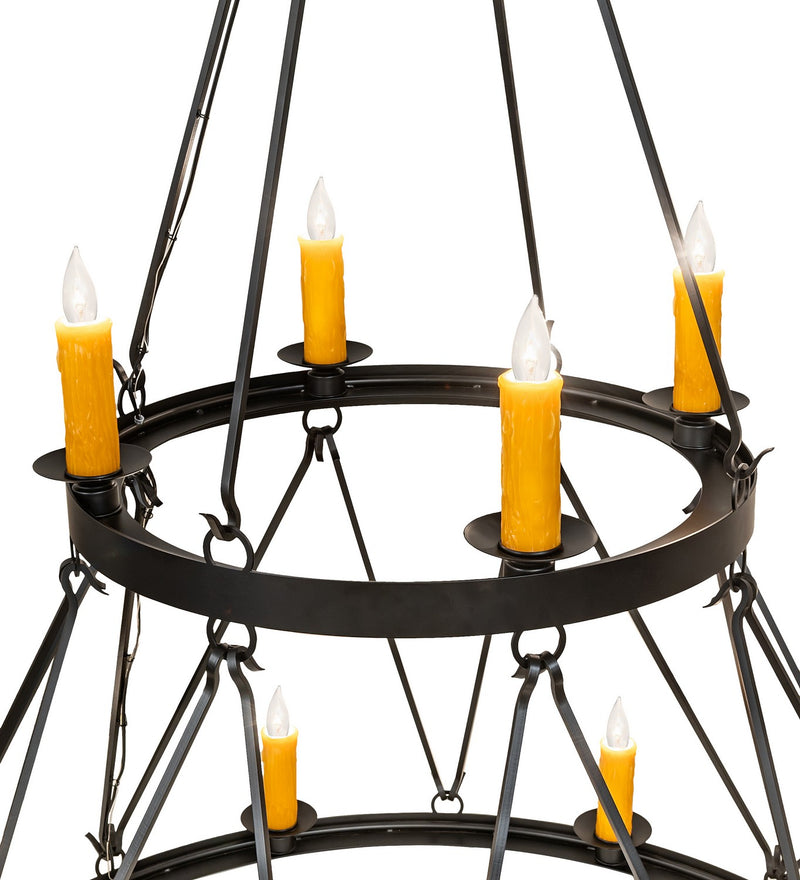 Meyda Tiffany 267209 12 Light Chandelier, Solar Black