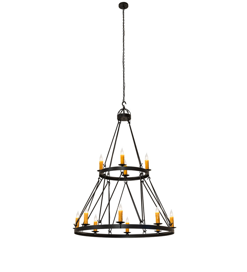 Meyda Tiffany 267209 12 Light Chandelier, Solar Black
