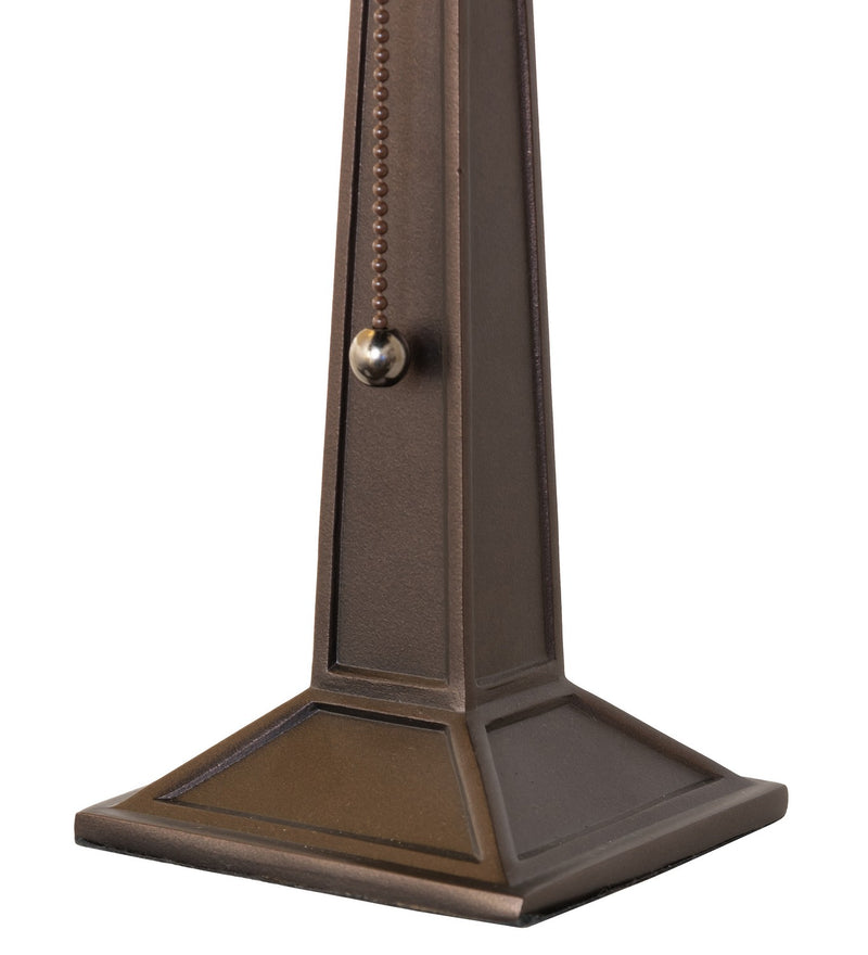 Meyda Tiffany 29124 One Light Table Base, Mahogany Bronze