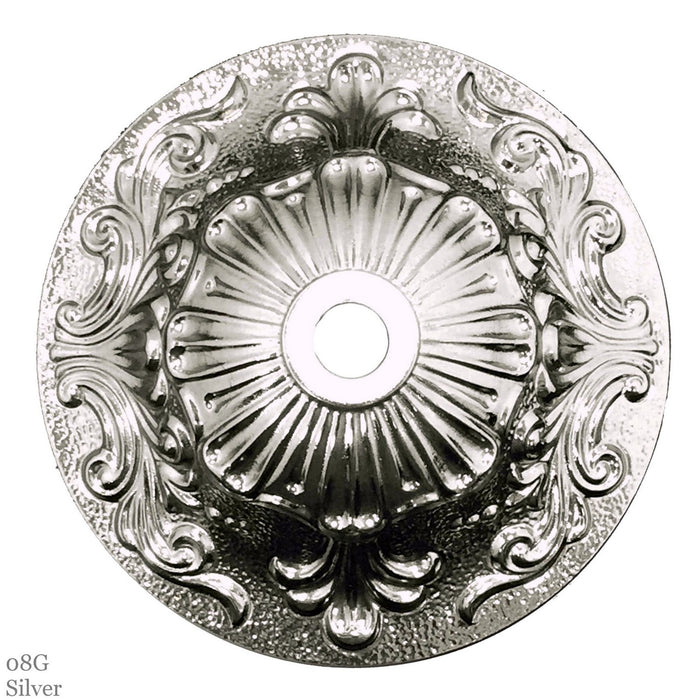 American Brass & Crystal FM2065-O-U-08G-ST Five Light Semi-Flush Mount, Silver