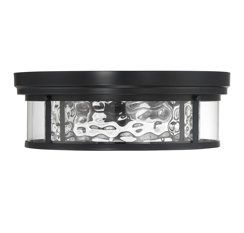 Lighting One E V6-L6-4906-4-89 Four Light Flush Mount, Matte Black