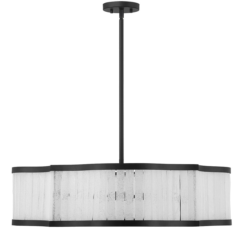 Lighting One E V6-L7-2901-8-89 Eight Light Pendant, Matte Black