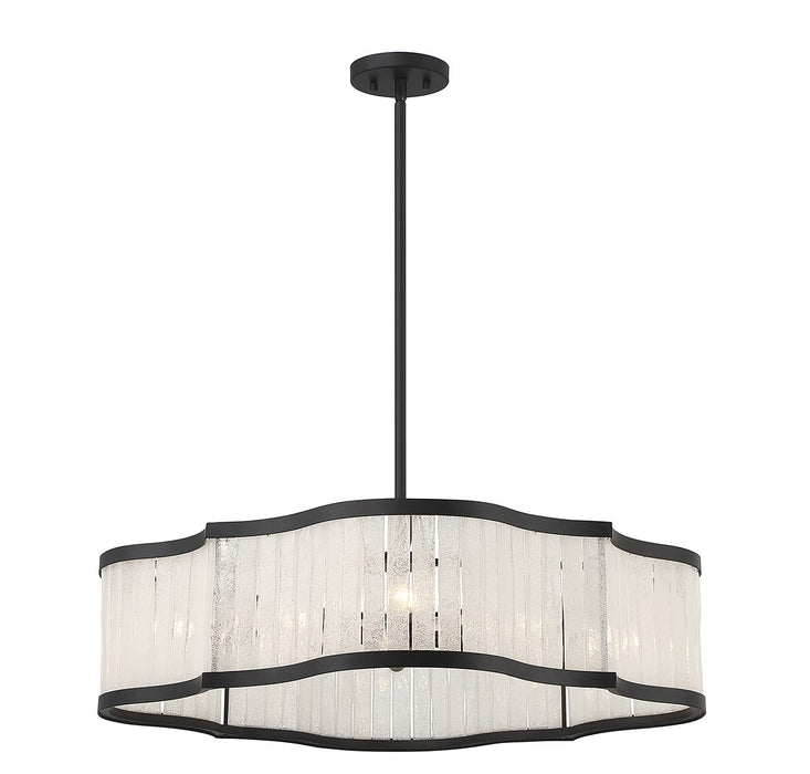 Lighting One E V6-L7-2901-8-89 Eight Light Pendant, Matte Black