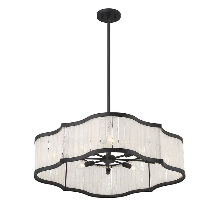 Lighting One E V6-L7-2901-8-89 Eight Light Pendant, Matte Black