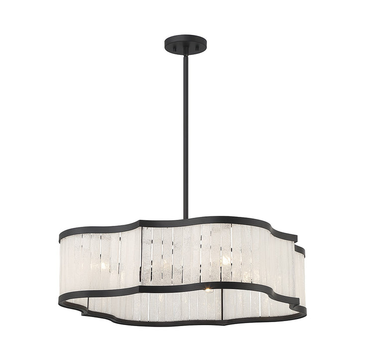 Lighting One E V6-L7-2901-8-89 Eight Light Pendant, Matte Black