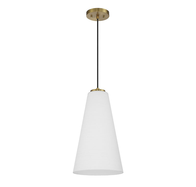 Lighting One E V6-L7-5001-1-322 One Light Pendant, Warm Brass