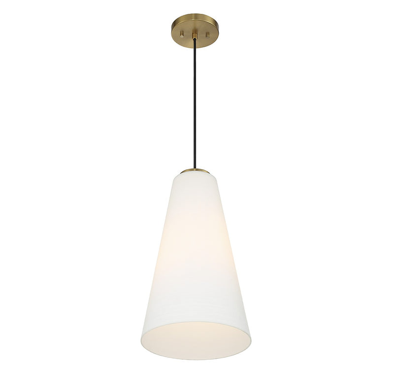 Lighting One E V6-L7-5001-1-322 One Light Pendant, Warm Brass
