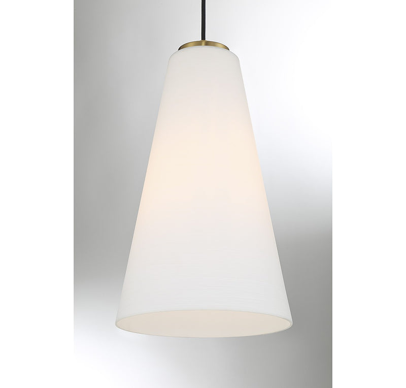 Lighting One E V6-L7-5001-1-322 One Light Pendant, Warm Brass