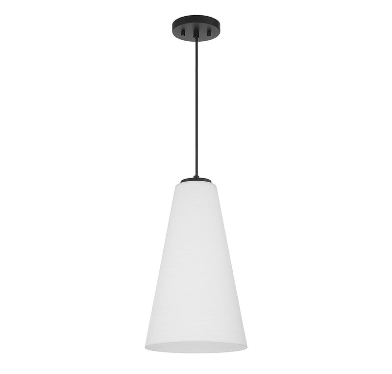 Lighting One E V6-L7-5001-1-89 One Light Pendant, Matte Black
