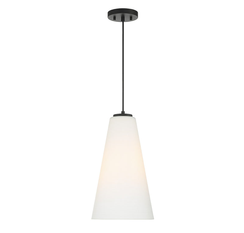 Lighting One E V6-L7-5001-1-89 One Light Pendant, Matte Black