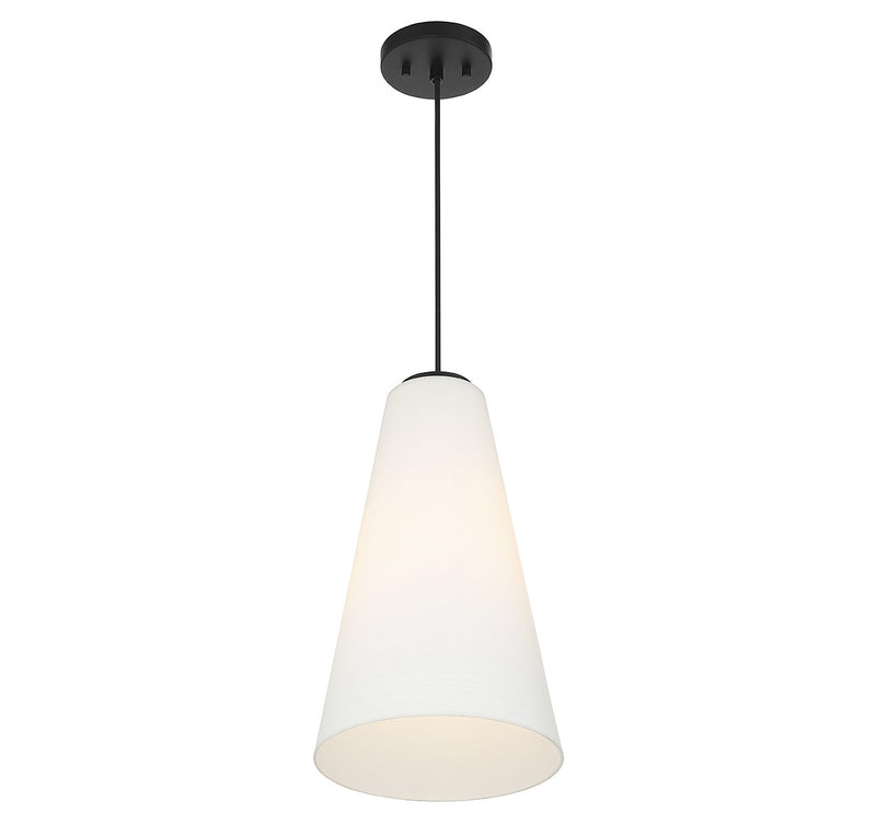Lighting One E V6-L7-5001-1-89 One Light Pendant, Matte Black
