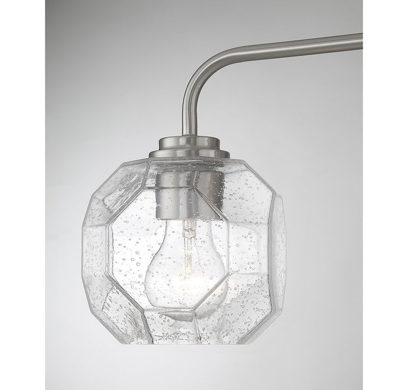 Lighting One E V6-L8-4399-3-SN Three Light Bathroom Vanity, Satin Nickel