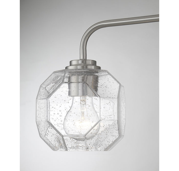 Lighting One E V6-L8-4399-3-SN Three Light Bathroom Vanity, Satin Nickel