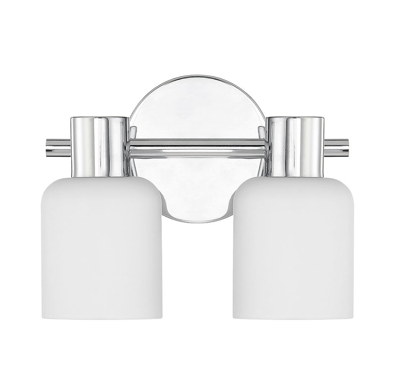 Lighting One E V6-L8-9022-2-11 Two Light Bathroom Vanity, Chrome