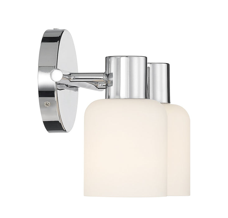 Lighting One E V6-L8-9022-2-11 Two Light Bathroom Vanity, Chrome