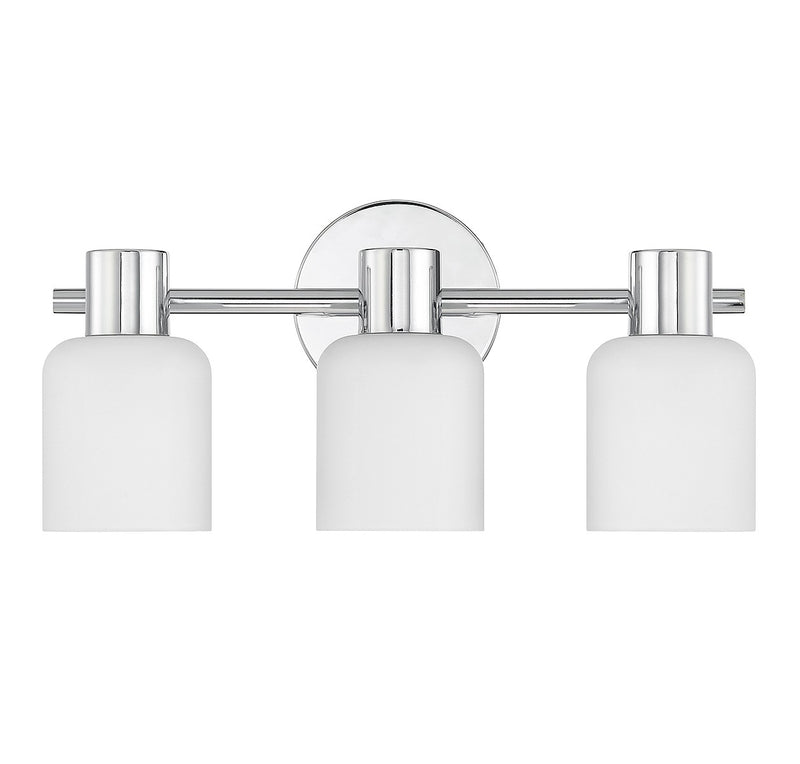 Lighting One E V6-L8-9022-3-11 Three Light Bathroom Vanity, Chrome