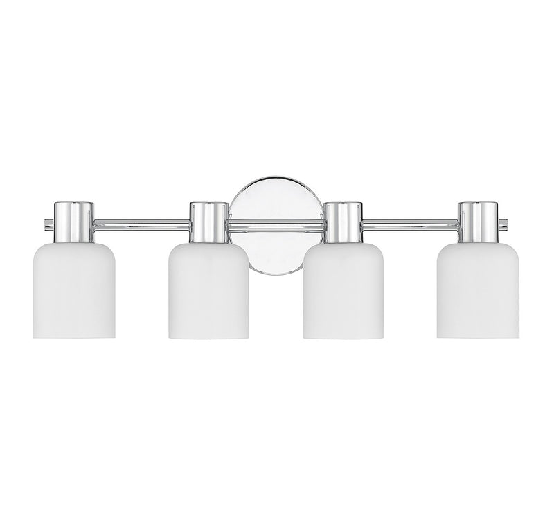Lighting One E V6-L8-9022-4-11 Four Light Bathroom Vanity, Chrome