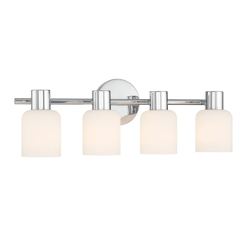 Lighting One E V6-L8-9022-4-11 Four Light Bathroom Vanity, Chrome