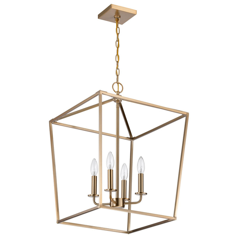 Nuvo Lighting 60-7931 Four Light Pendant, Burnished Brass