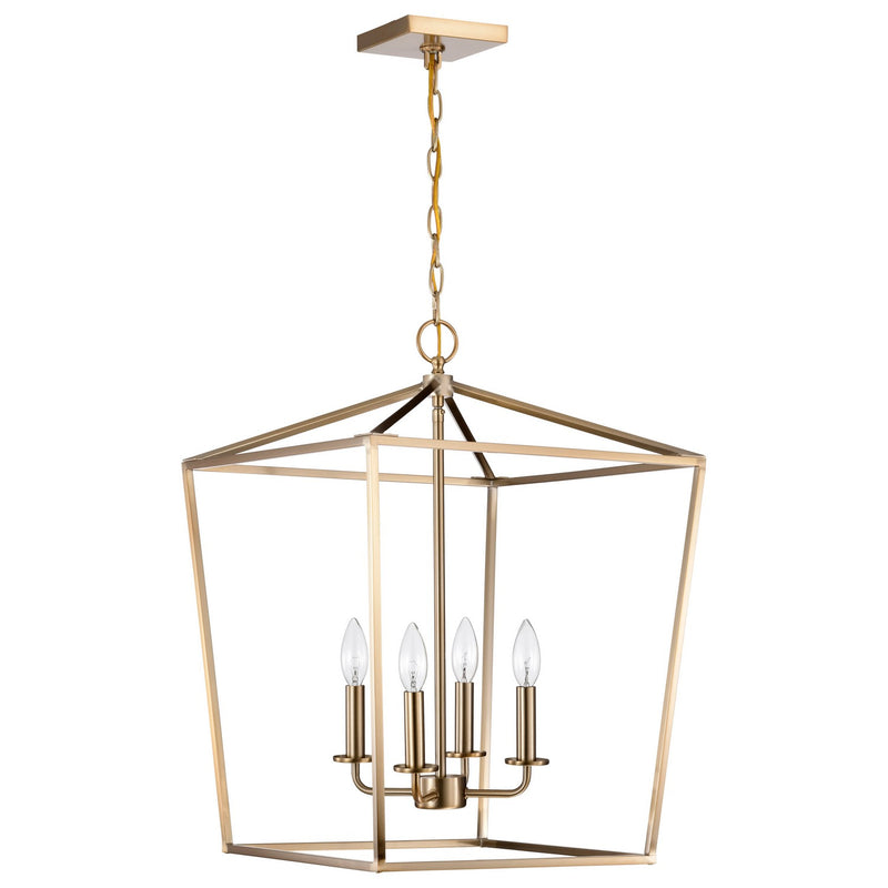 Nuvo Lighting 60-7931 Four Light Pendant, Burnished Brass