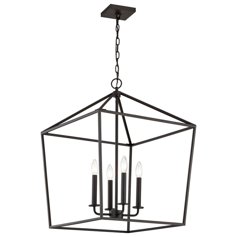 Nuvo Lighting 60-7941 Four Light Pendant, Matte Black