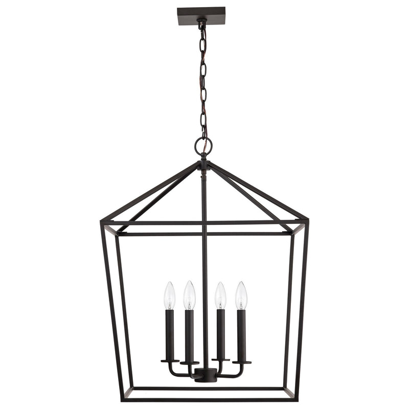 Nuvo Lighting 60-7941 Four Light Pendant, Matte Black