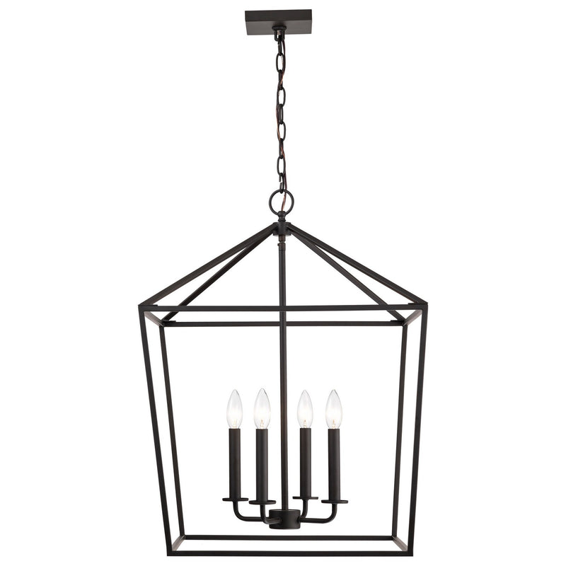 Nuvo Lighting 60-7941 Four Light Pendant, Matte Black