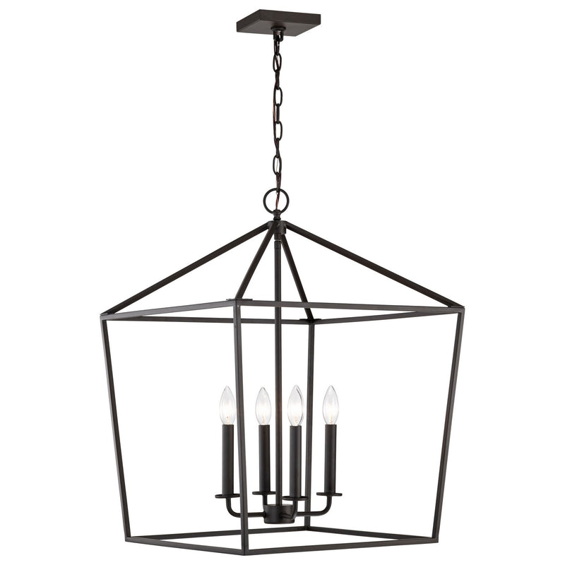 Nuvo Lighting 60-7941 Four Light Pendant, Matte Black
