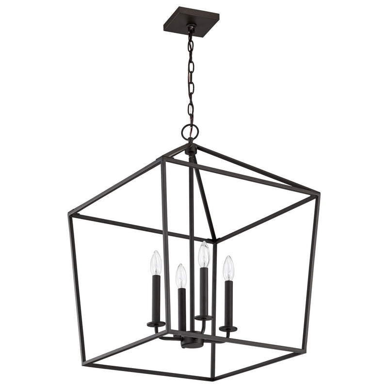 Nuvo Lighting 60-7941 Four Light Pendant, Matte Black