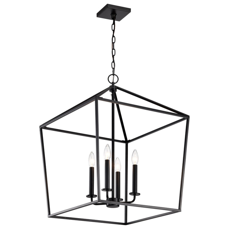 Nuvo Lighting 60-7942 Four Light Pendant, Matte Black
