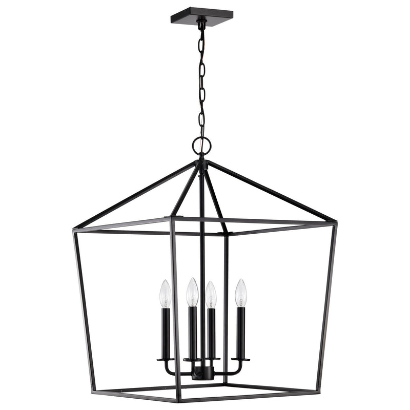 Nuvo Lighting 60-7942 Four Light Pendant, Matte Black