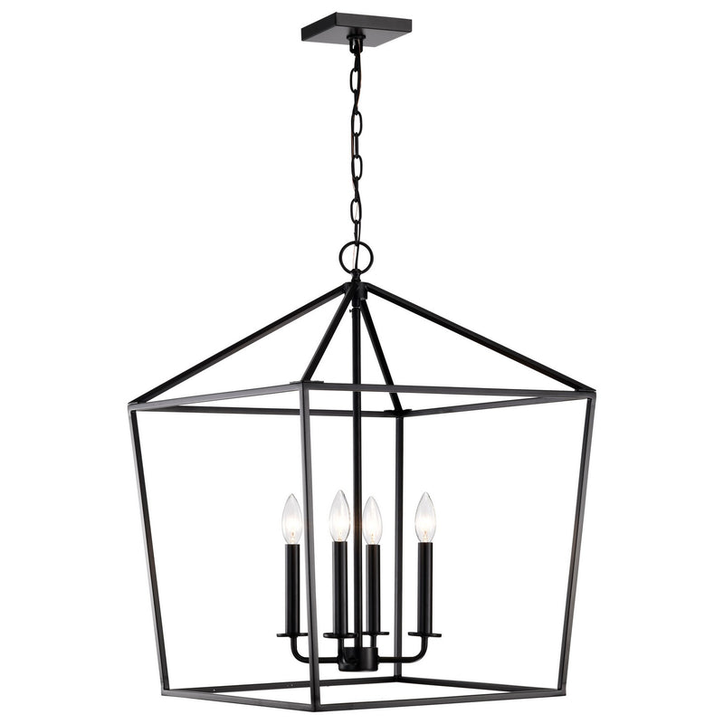 Nuvo Lighting 60-7942 Four Light Pendant, Matte Black