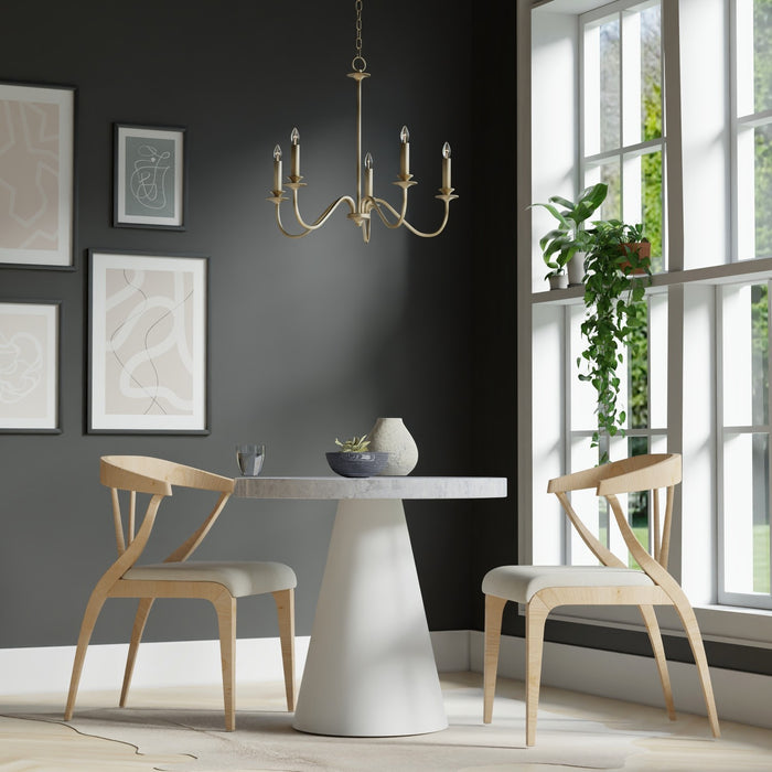 Capital Lighting AA1023MA Five Light Chandelier, Matte Brass