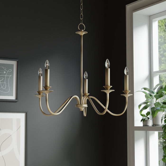 Capital Lighting AA1023MA Five Light Chandelier, Matte Brass