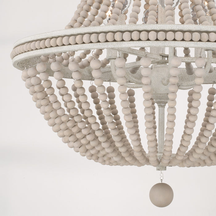 Capital Lighting AA1020SR Six Light Chandelier, Sand Dollar