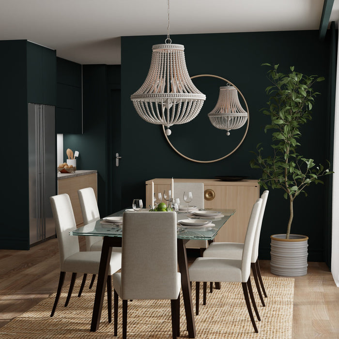 Capital Lighting AA1020SR Six Light Chandelier, Sand Dollar