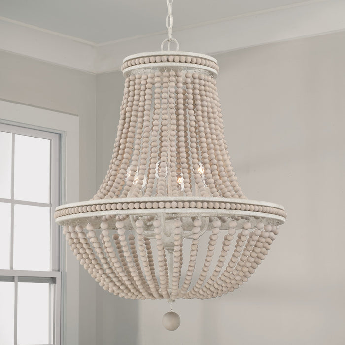 Capital Lighting AA1020SR Six Light Chandelier, Sand Dollar