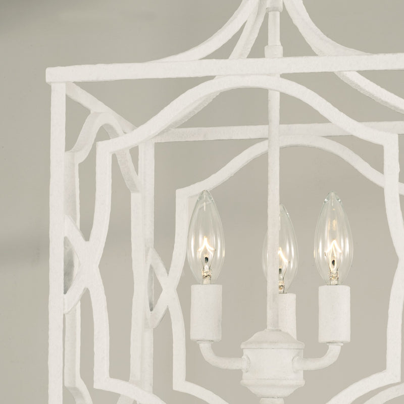 Capital Lighting AA1019XW Three Light Foyer Pendant, Textured White