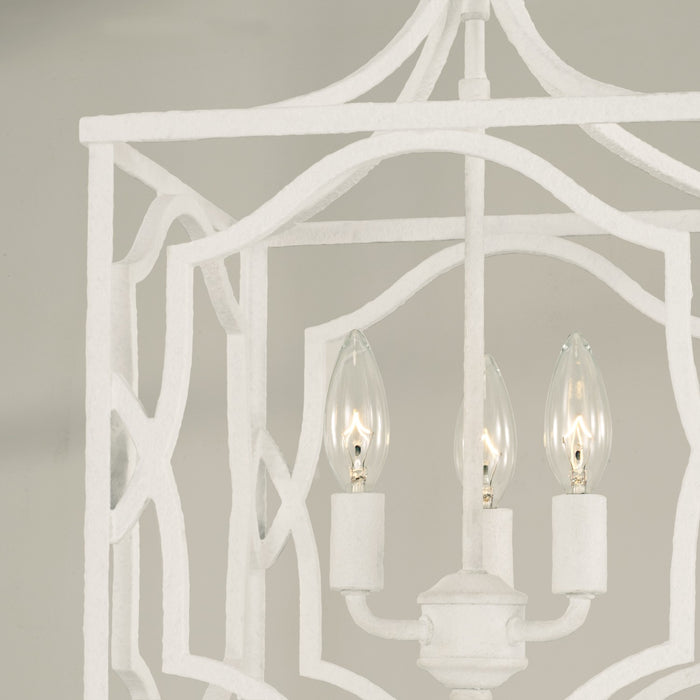 Capital Lighting AA1019XW Three Light Foyer Pendant, Textured White