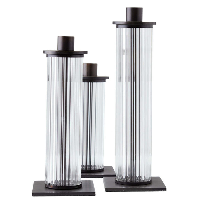 Arteriors ACC01 Candleholders, Set of 3, Clear