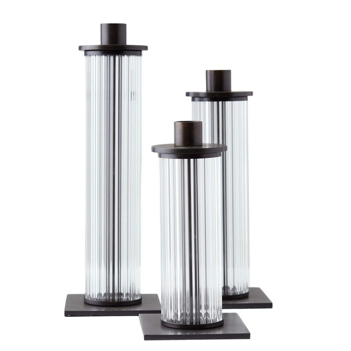 Arteriors ACC01 Candleholders, Set of 3, Clear