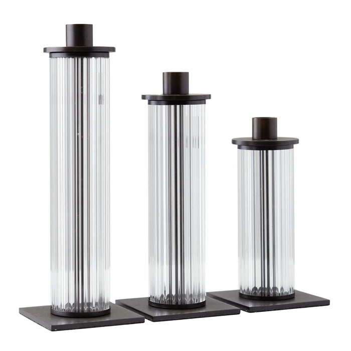 Arteriors ACC01 Candleholders, Set of 3, Clear