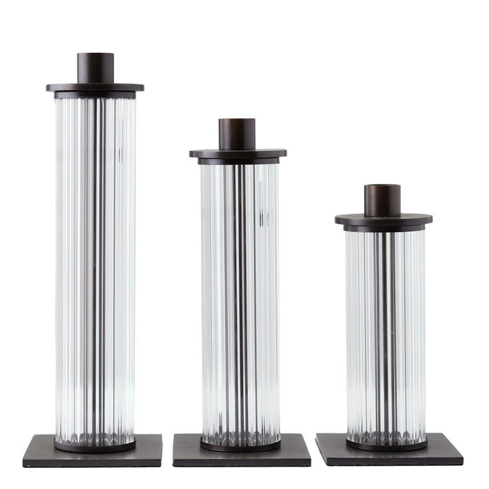 Arteriors ACC01 Candleholders, Set of 3, Clear