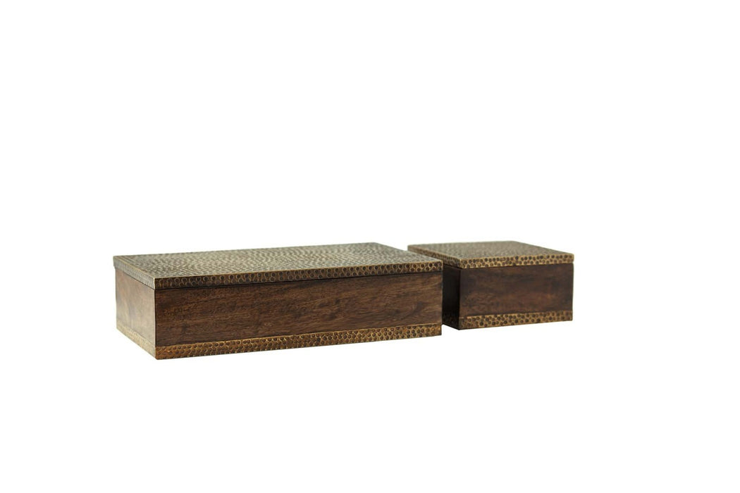Arteriors ARI03 Boxes, Set of 2, Dark Walnut