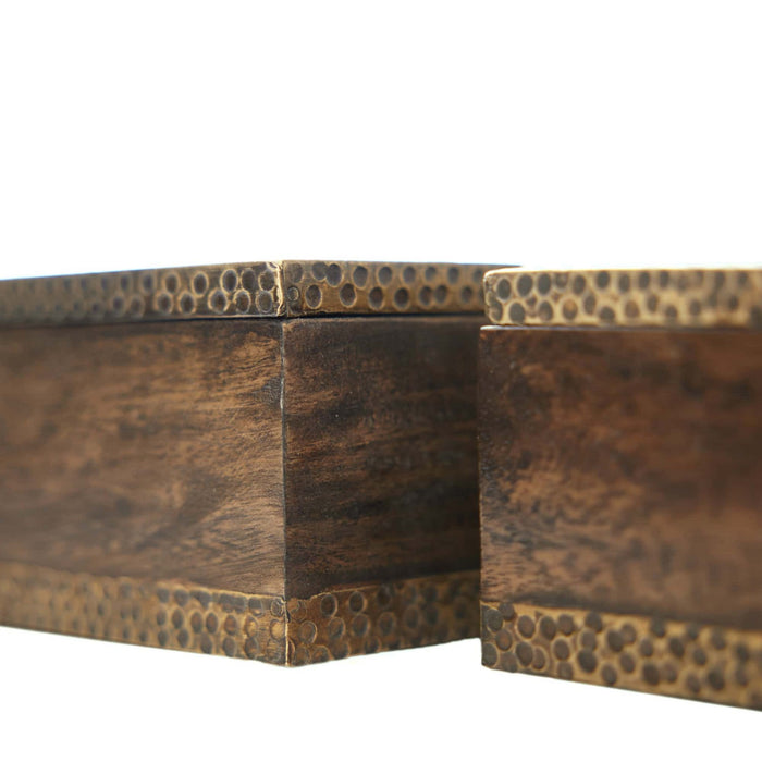 Arteriors ARI03 Boxes, Set of 2, Dark Walnut